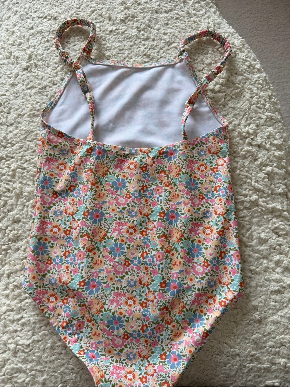 Bonpoint Floral One-Piece Girls Swimsuit - Pink, Blue, Green